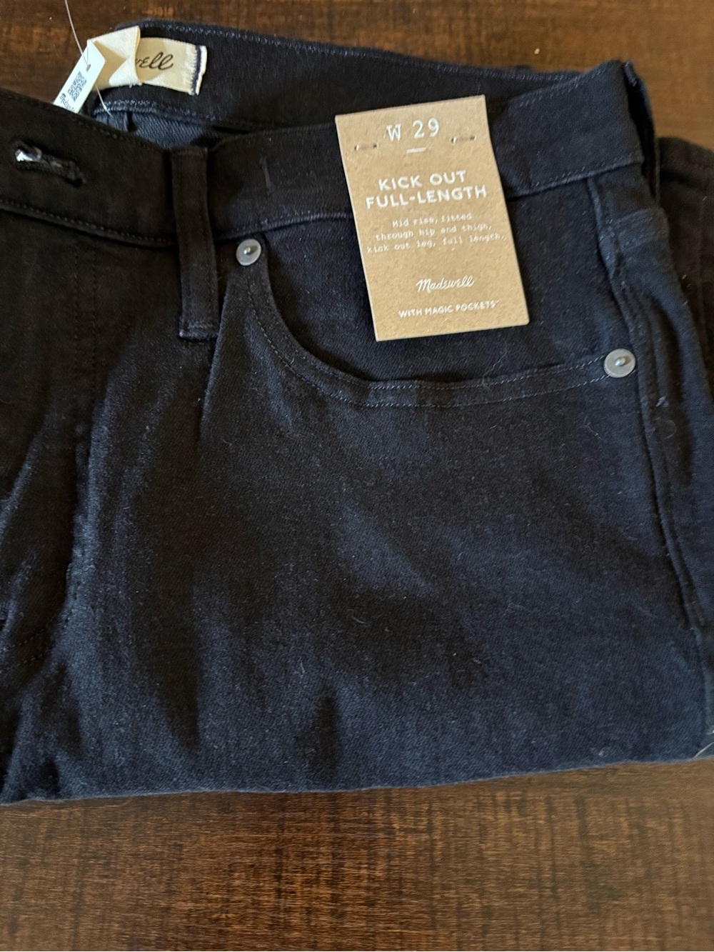 Madewell Kick Out Full-Length Jeans — Black